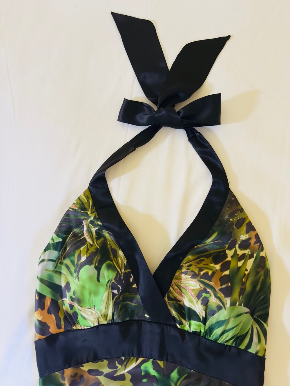 Cache, Halter-Style, Tropical Print Silk Dress - Picture 2 of 6